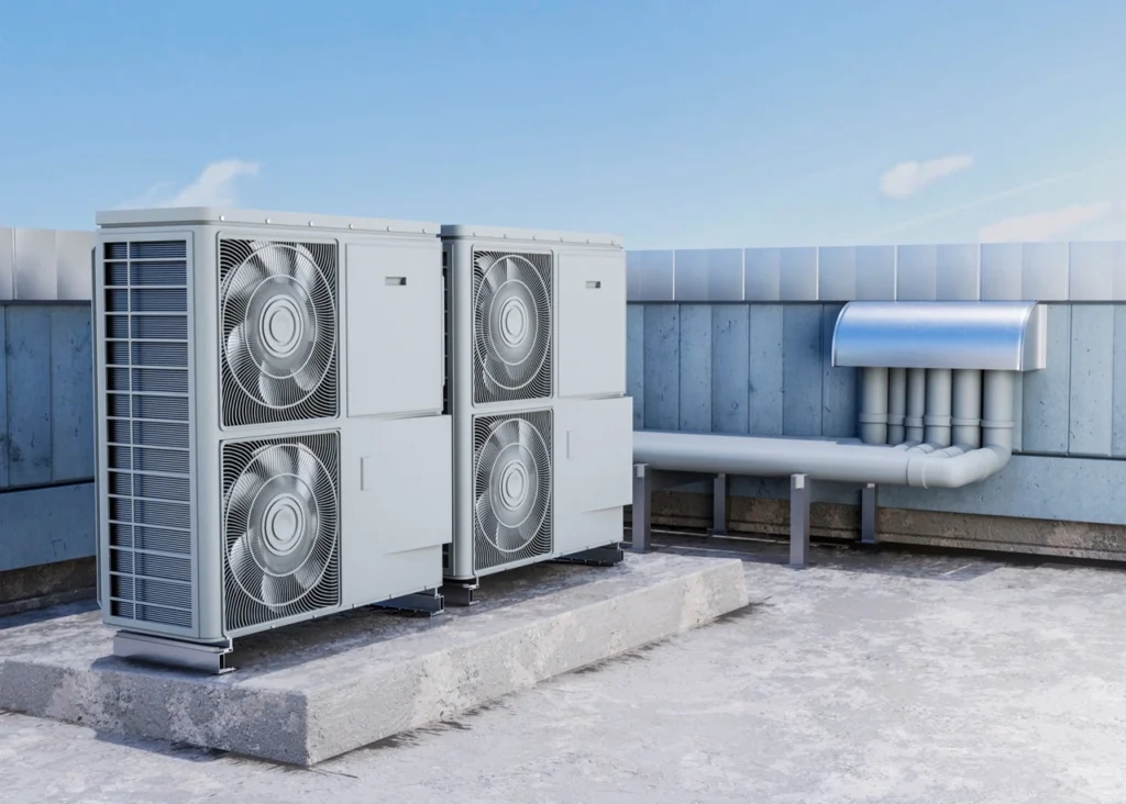 HVAC system installation for home cooling and heating