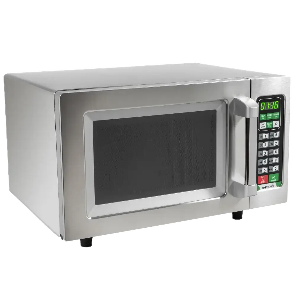 Commercial microwave oven prepared for repair in Seattle food service location