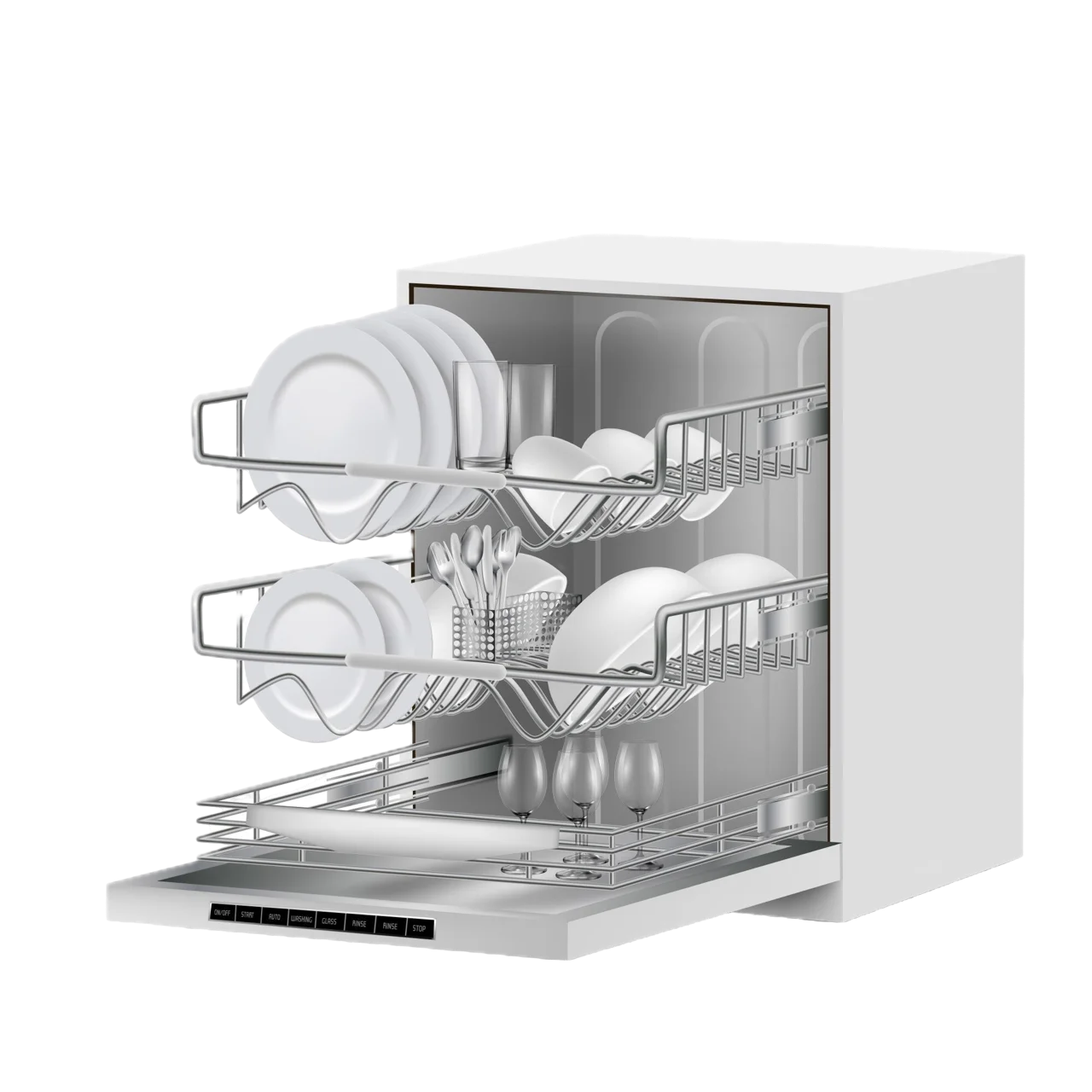 Large residential dishwasher prepared for repair in Seattle home