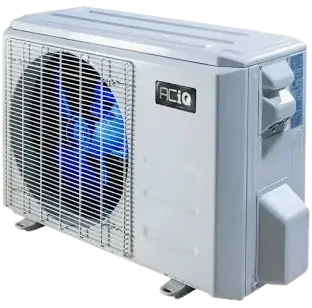 Technician installing a heat pump system for residential energy-efficient heating and cooling